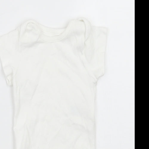 Marks and Spencer Girls White   Babygrow One-Piece Size 6-9 Months