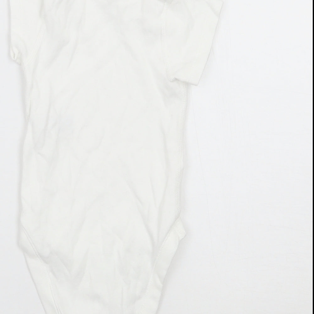 Marks and Spencer Girls White   Babygrow One-Piece Size 6-9 Months