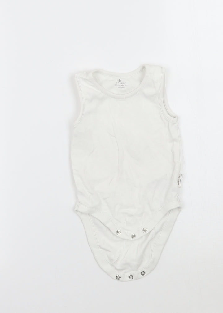 NEXT Boys White   Babygrow One-Piece Size 6-9 Months