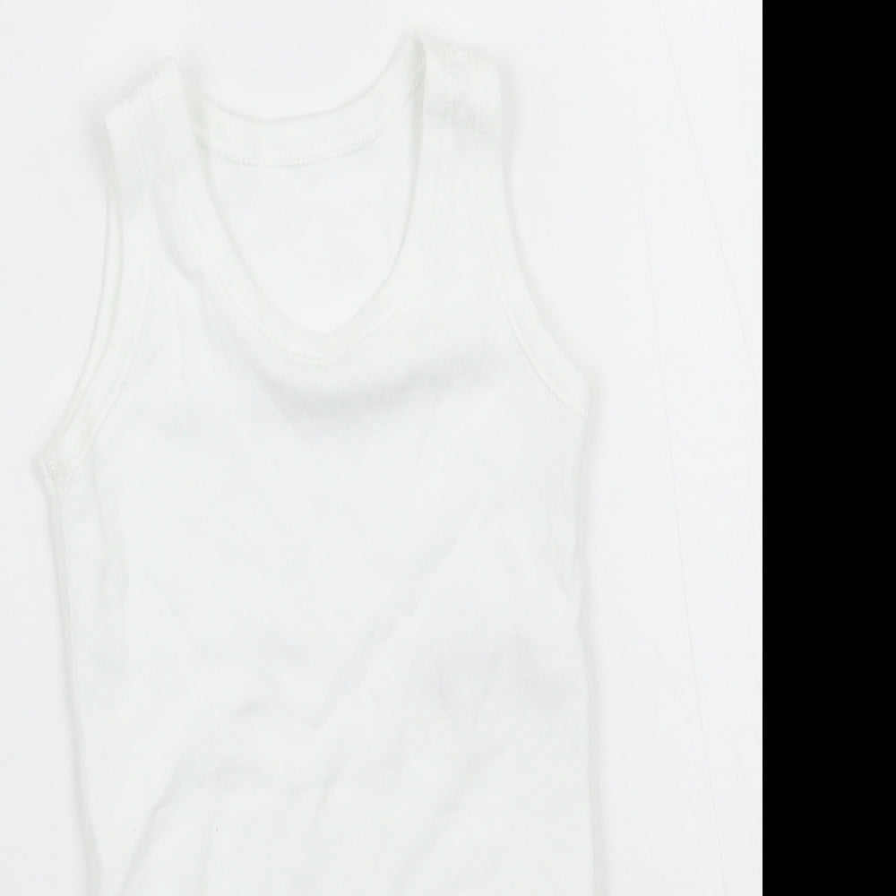 Marks and Spencer Boys White   Babygrow One-Piece Size 6-9 Months