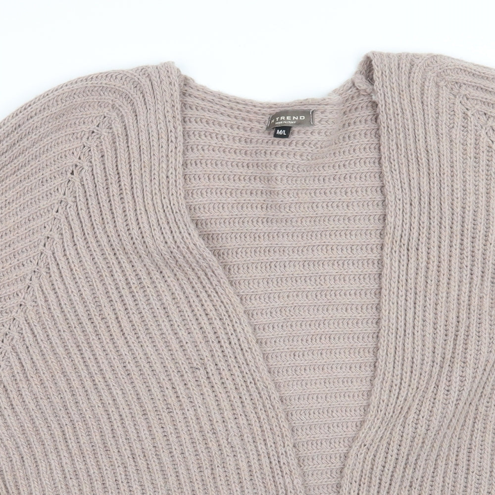 H trend Womens Pink   Cardigan Jumper Size M