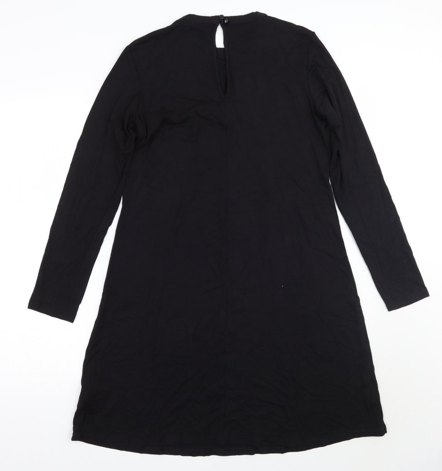 Marks and Spencer Womens Black  Rayon A-Line  Size 12