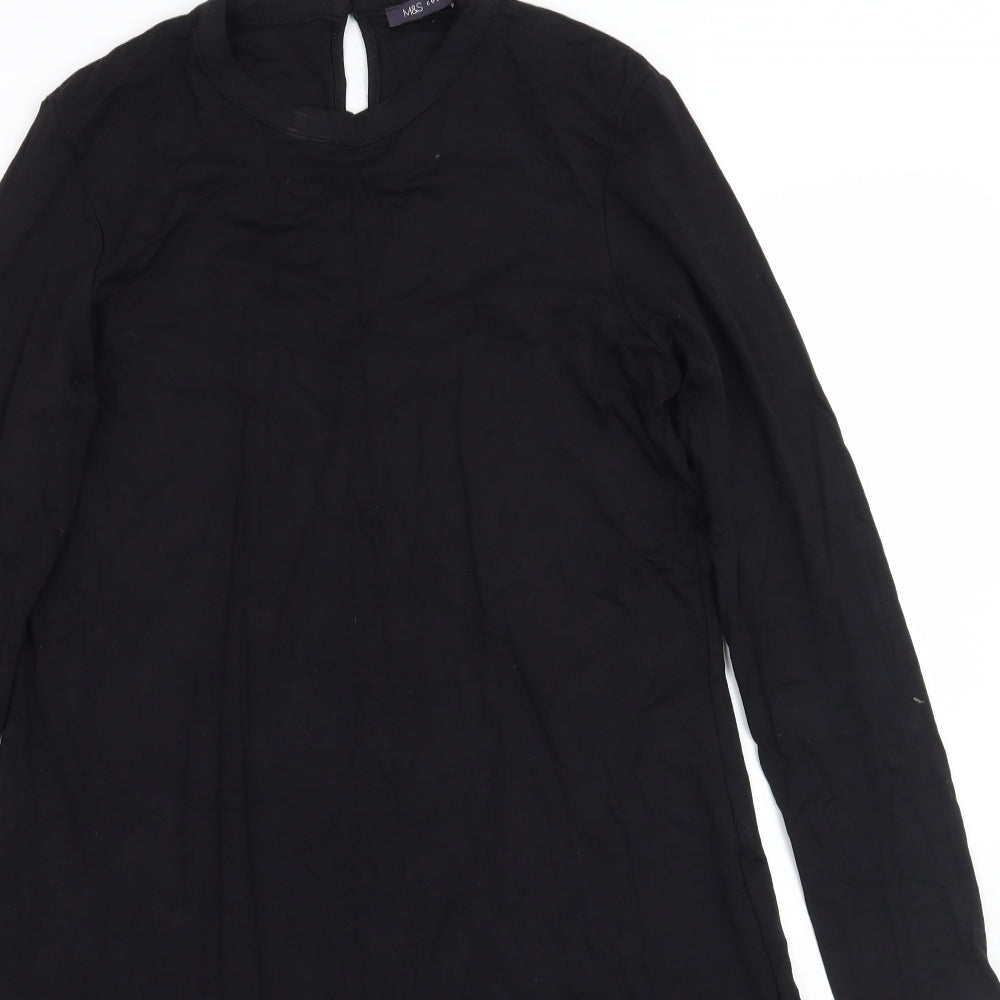 Marks and Spencer Womens Black  Rayon A-Line  Size 12