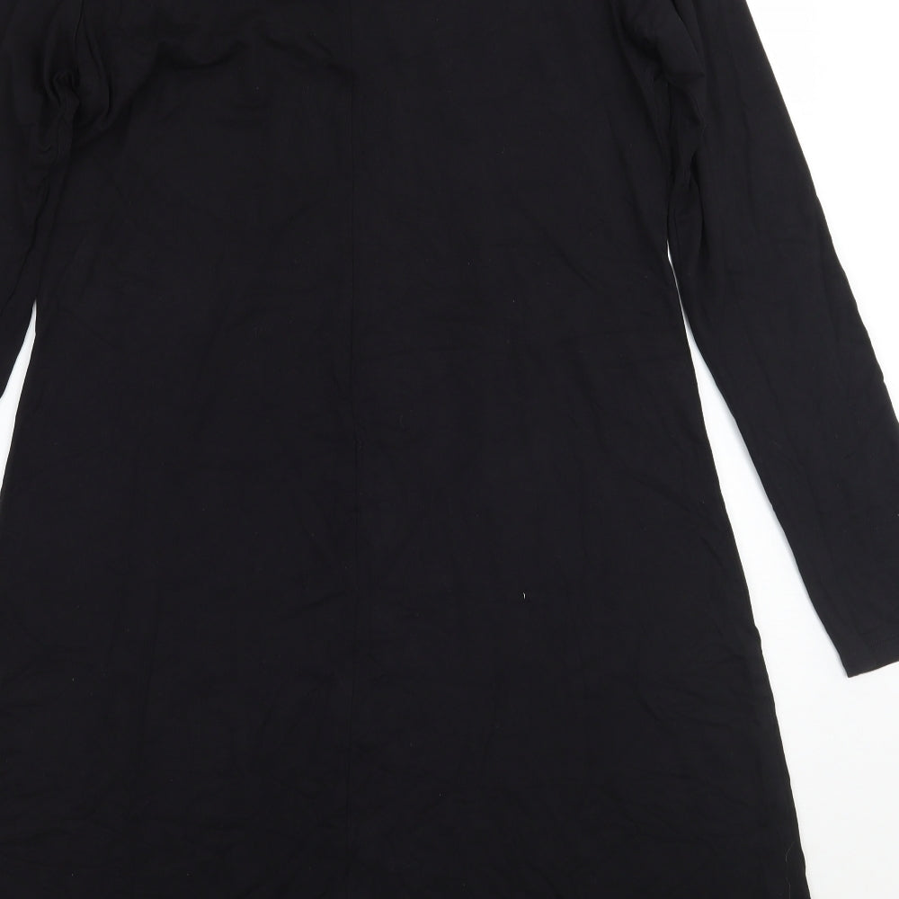 Marks and Spencer Womens Black  Rayon A-Line  Size 12
