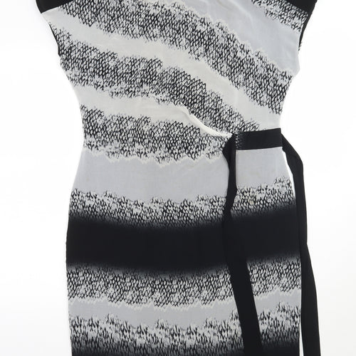 Per Una Womens Black Animal Print  A-Line  Size 14