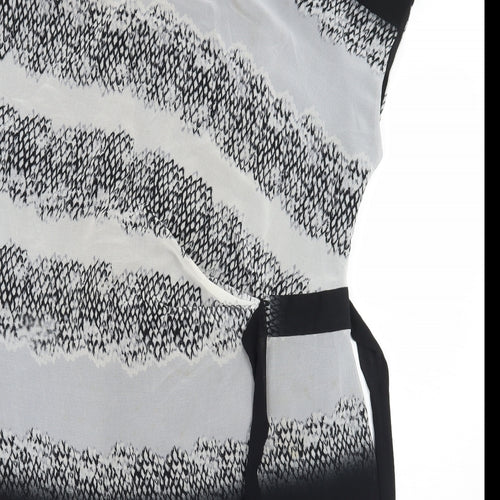 Per Una Womens Black Animal Print  A-Line  Size 14