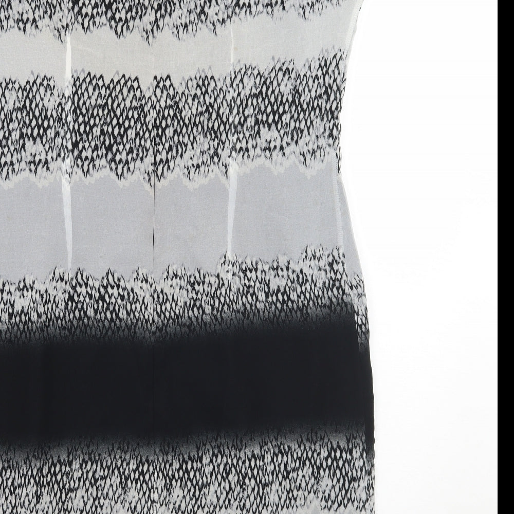 Per Una Womens Black Animal Print  A-Line  Size 14