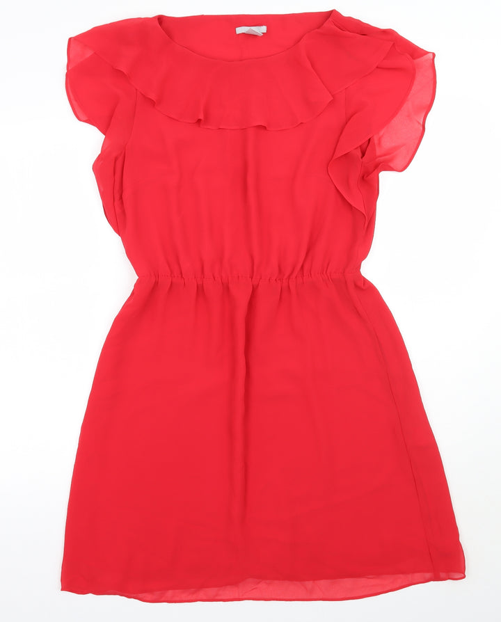 H&M Womens Red  Rayon A-Line  Size 10