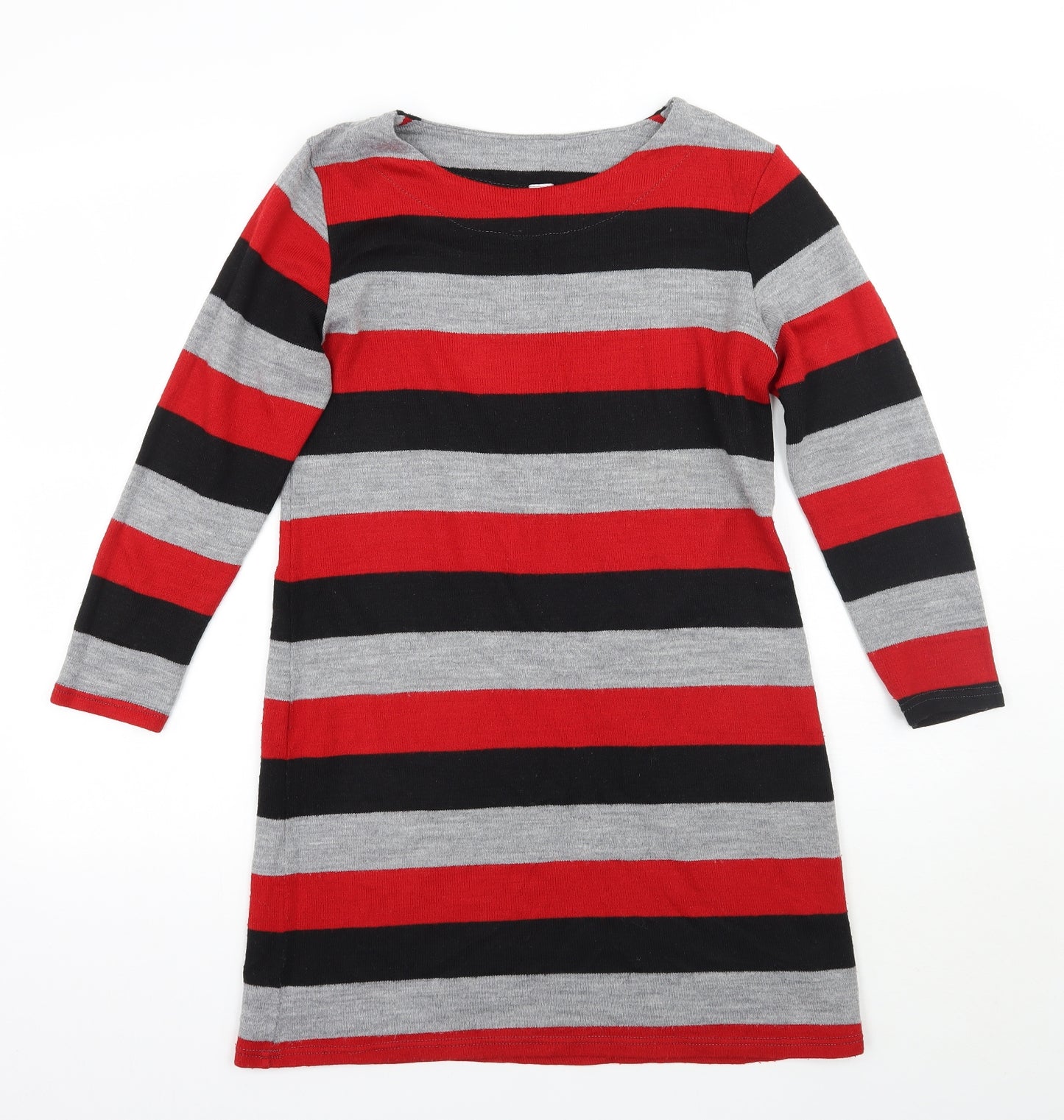 Preworn Womens Red Striped Rayon A-Line  Size XL