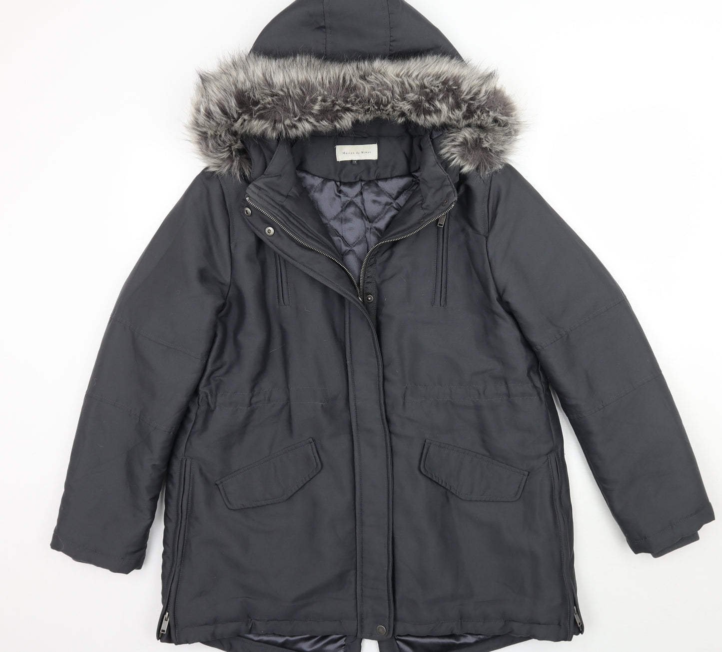 Maison De Nimes Womens Grey   Jacket Coat Size 18