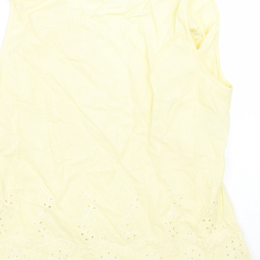 Marks and Spencer Womens Yellow   Basic Blouse Size 14