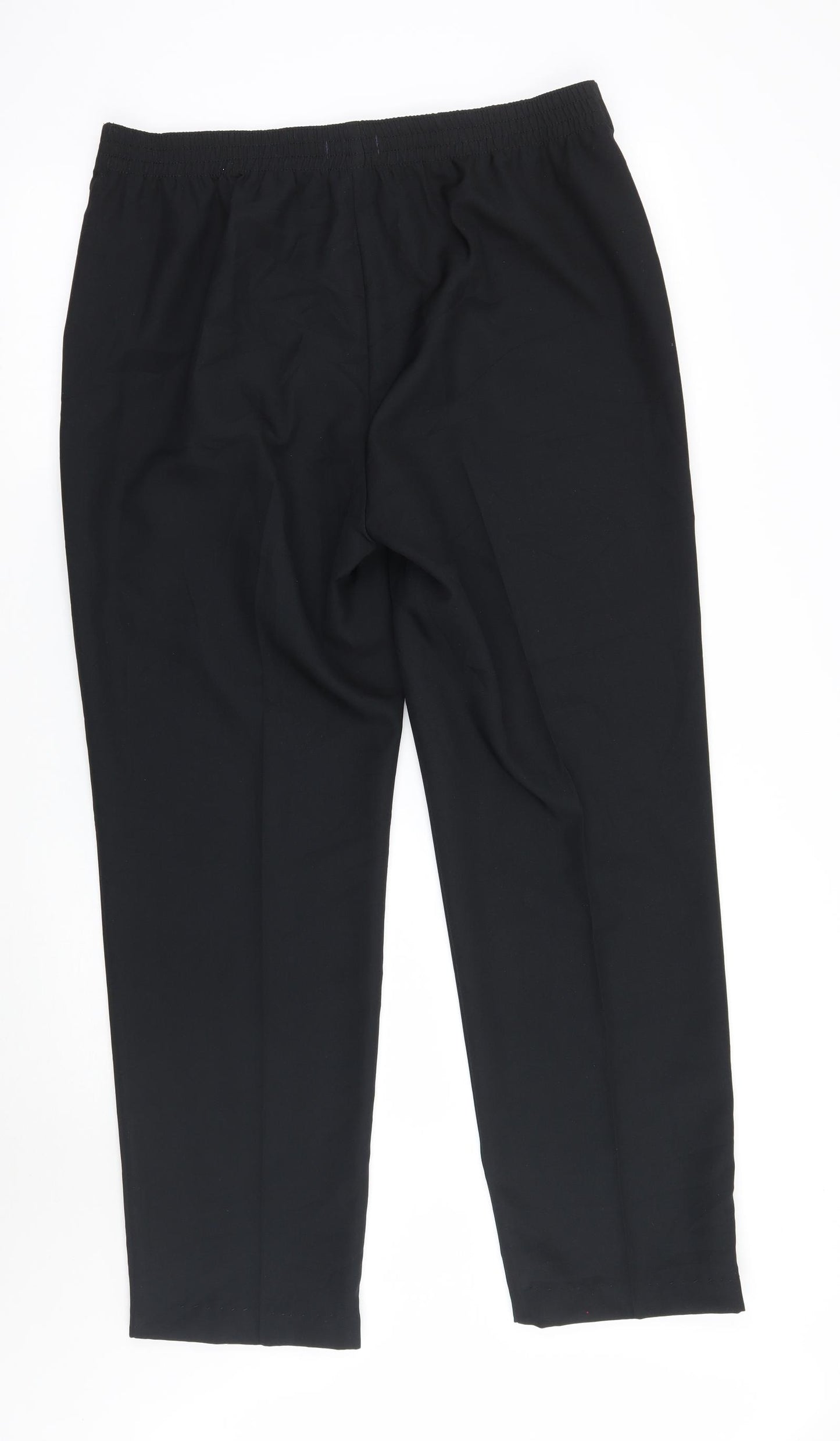 Marks and Spencer Womens Black  Rayon Trousers  Size 16 L29 in