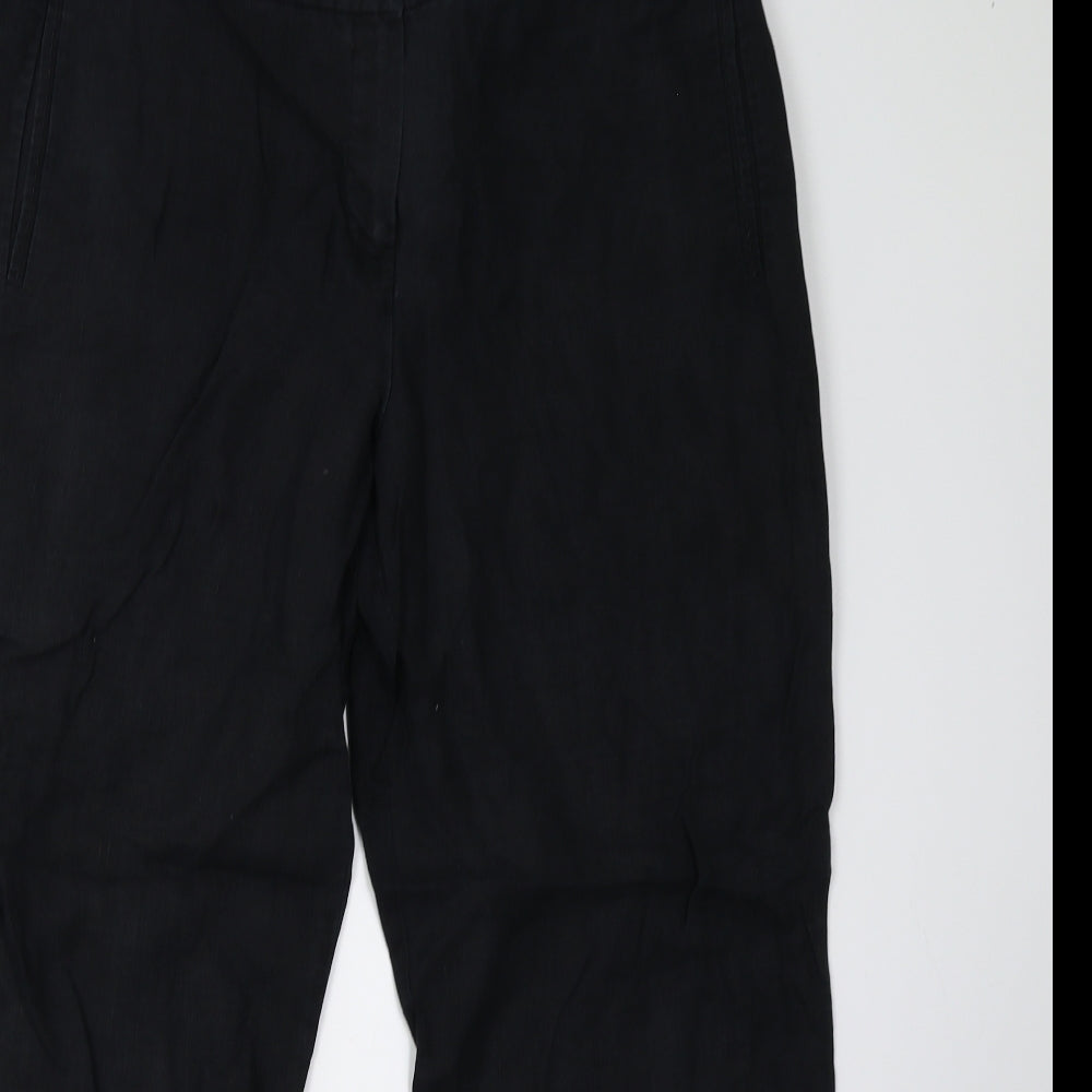 M&S Womens Black   Trousers  Size 14 L28 in