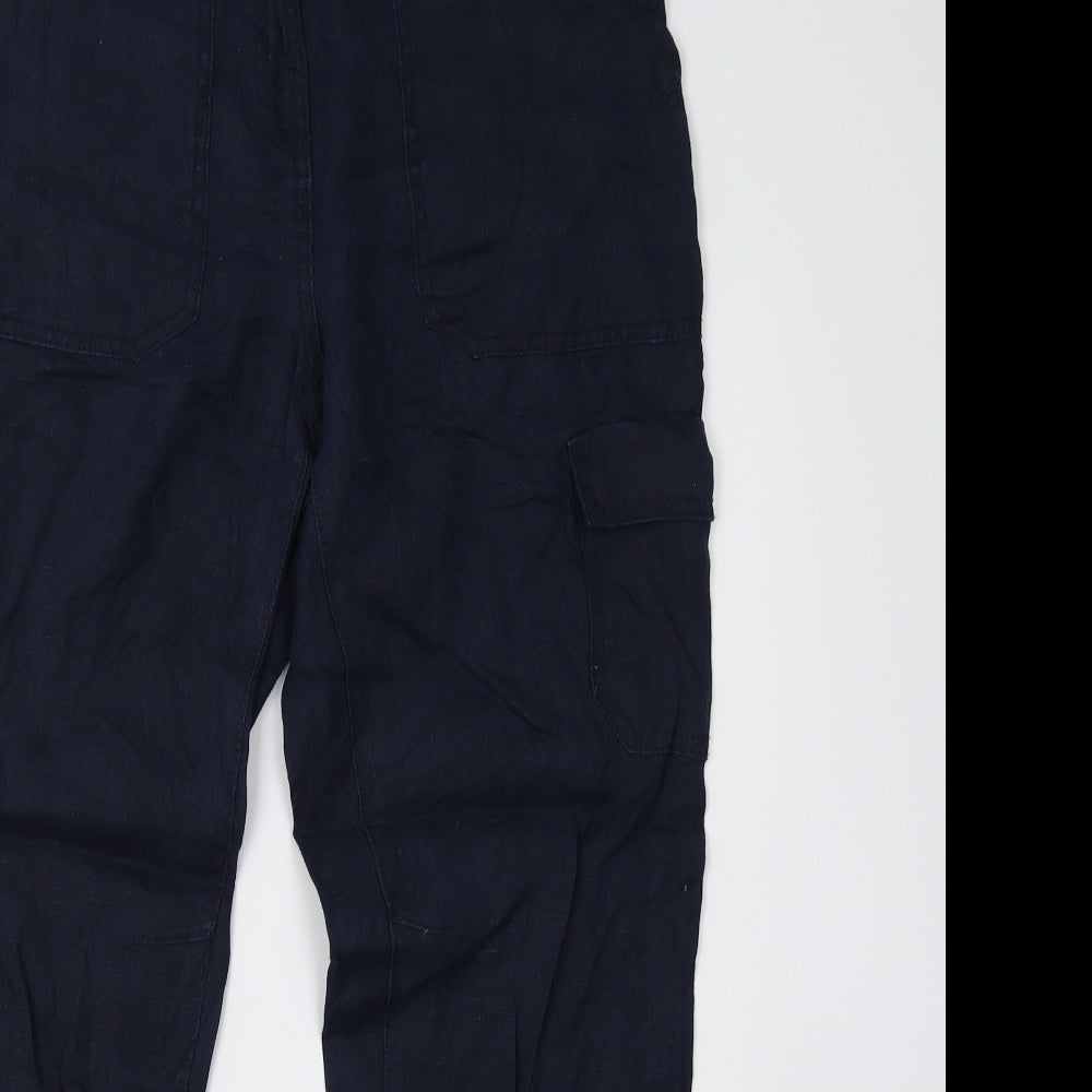 M&S Womens Blue   Trousers  Size 10 L30 in