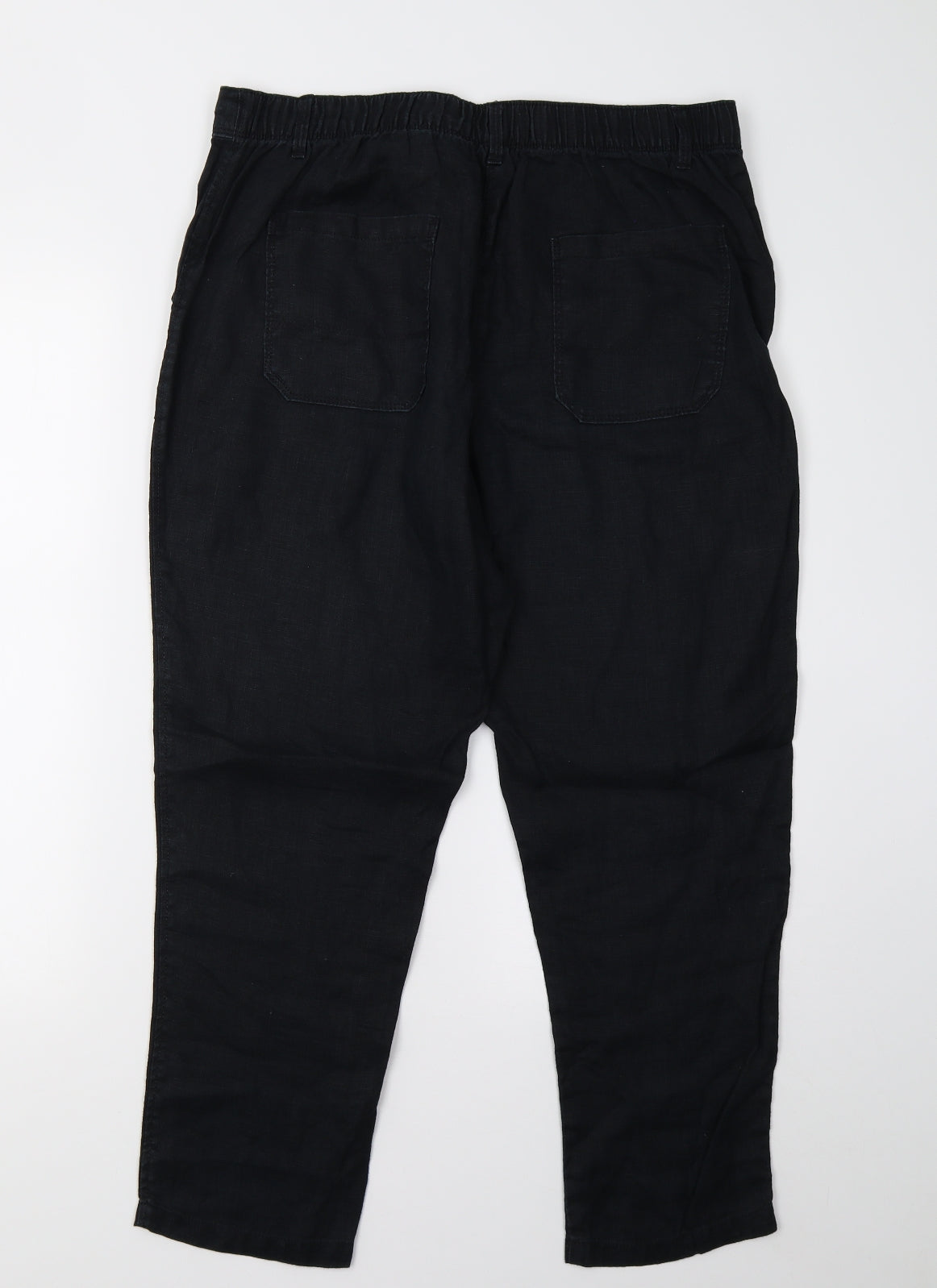 M&S Womens Black   Trousers  Size 16 L26 in