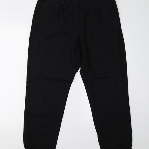 M&S Womens Black   Trousers  Size 14 L28 in