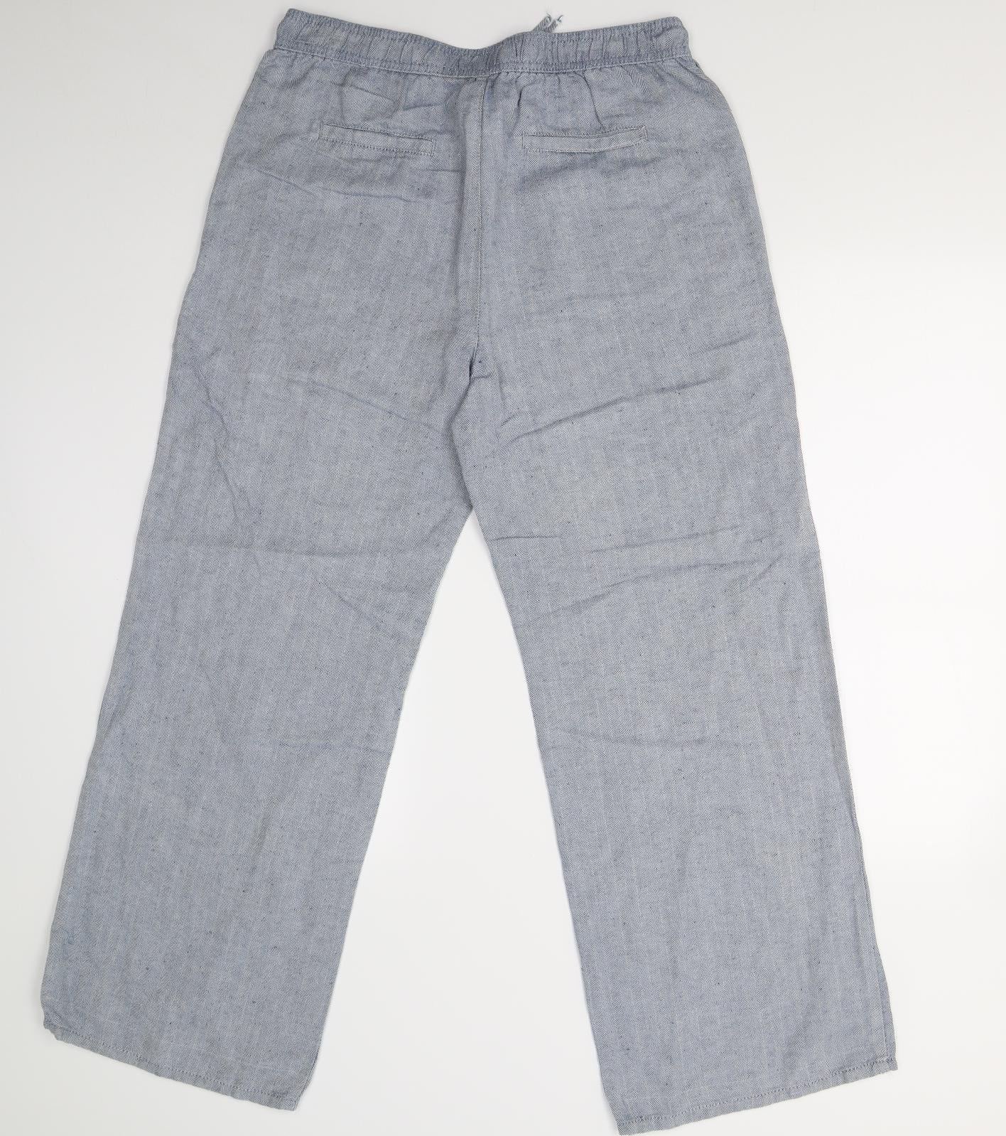 M&S Womens Blue   Trousers  Size 14 L29 in