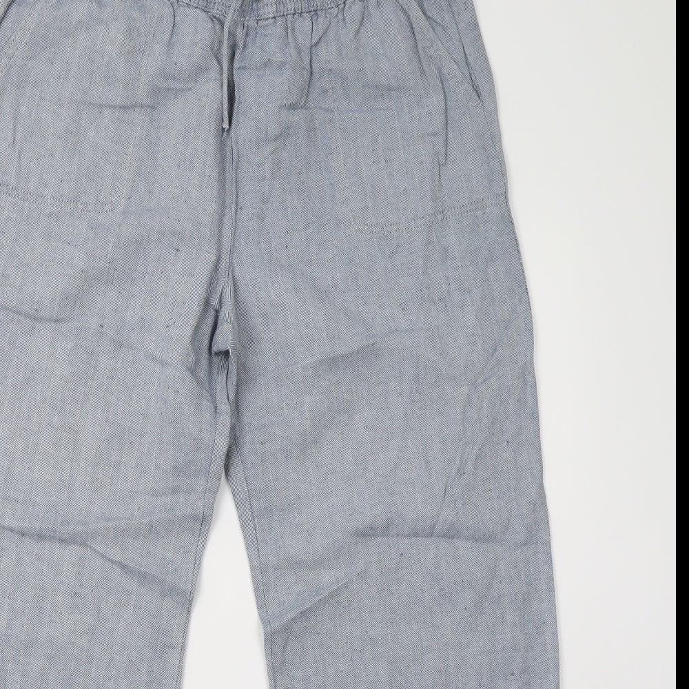 M&S Womens Blue   Trousers  Size 14 L29 in