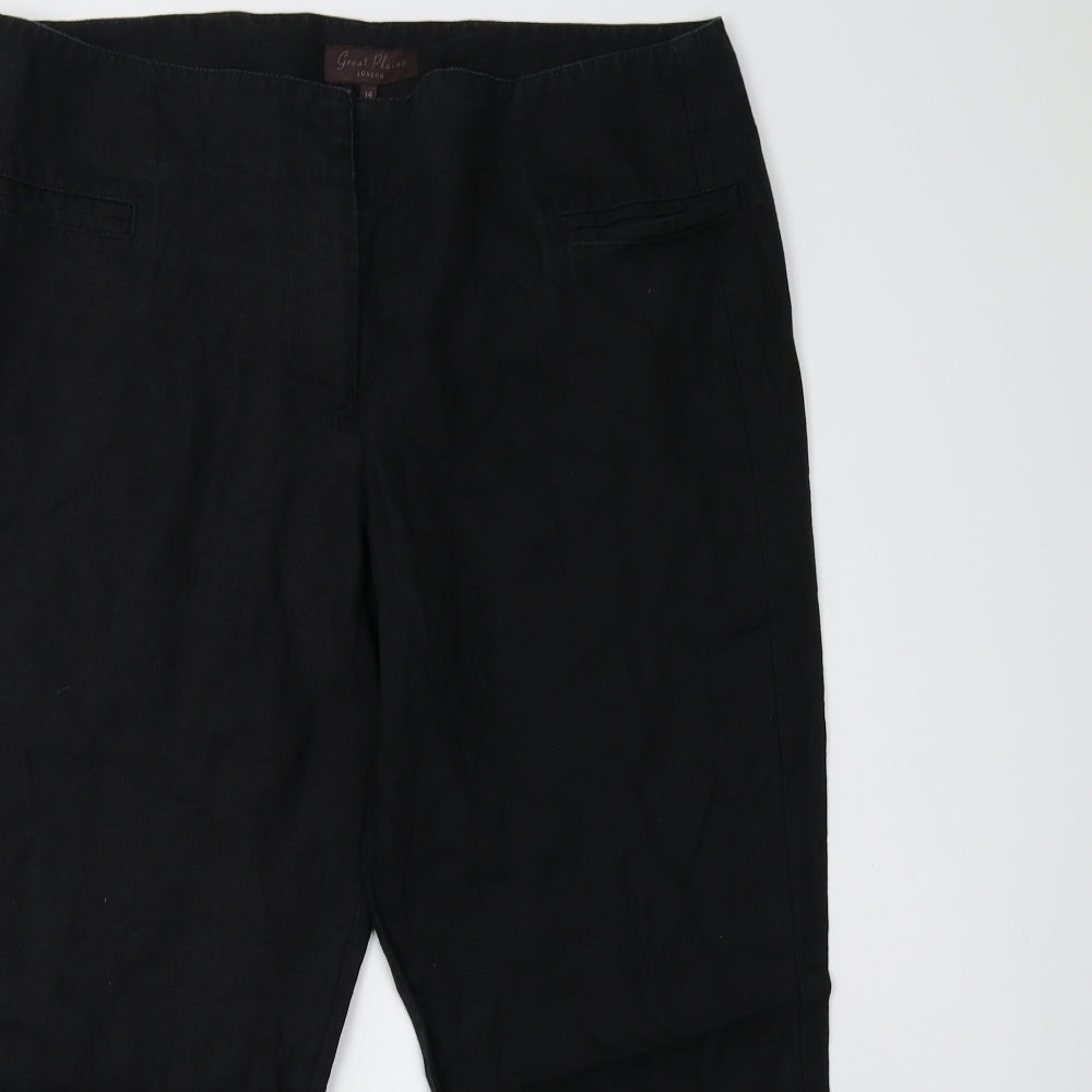 Great plains Womens Black   Trousers  Size 14 L25 in