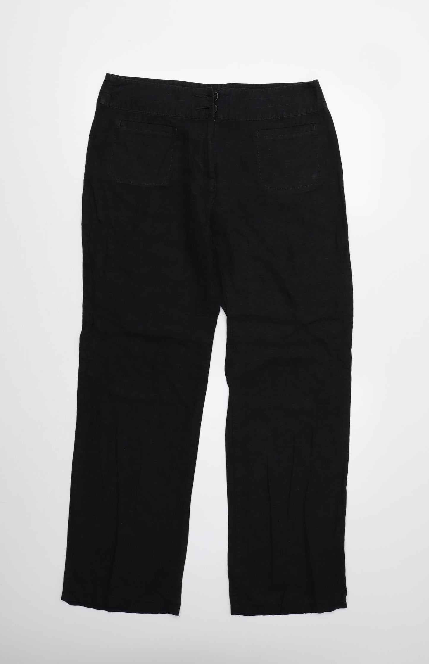 M&S Womens Black   Trousers  Size 14 L32 in