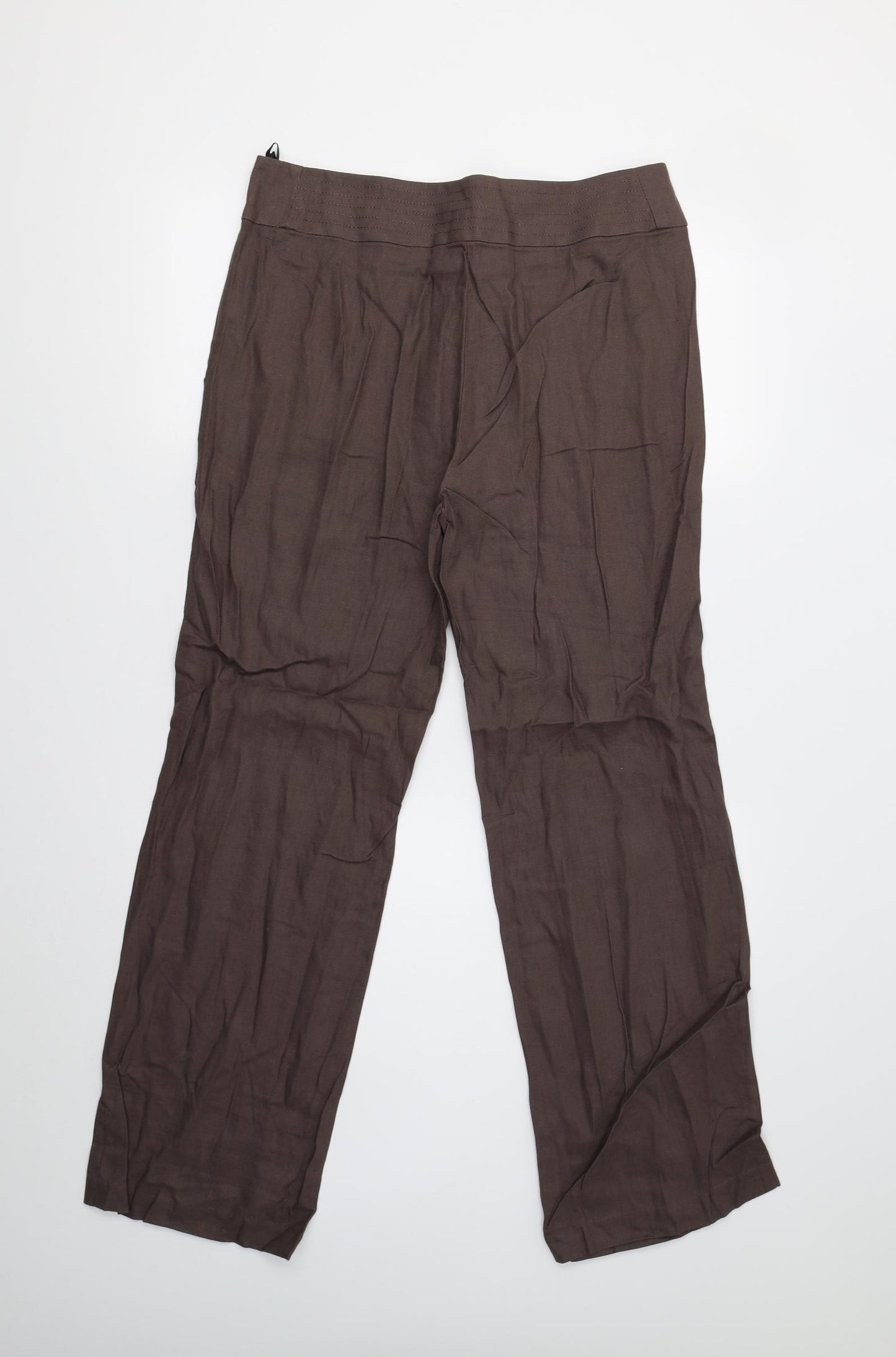 M&S Womens Brown   Trousers  Size 12 L29 in