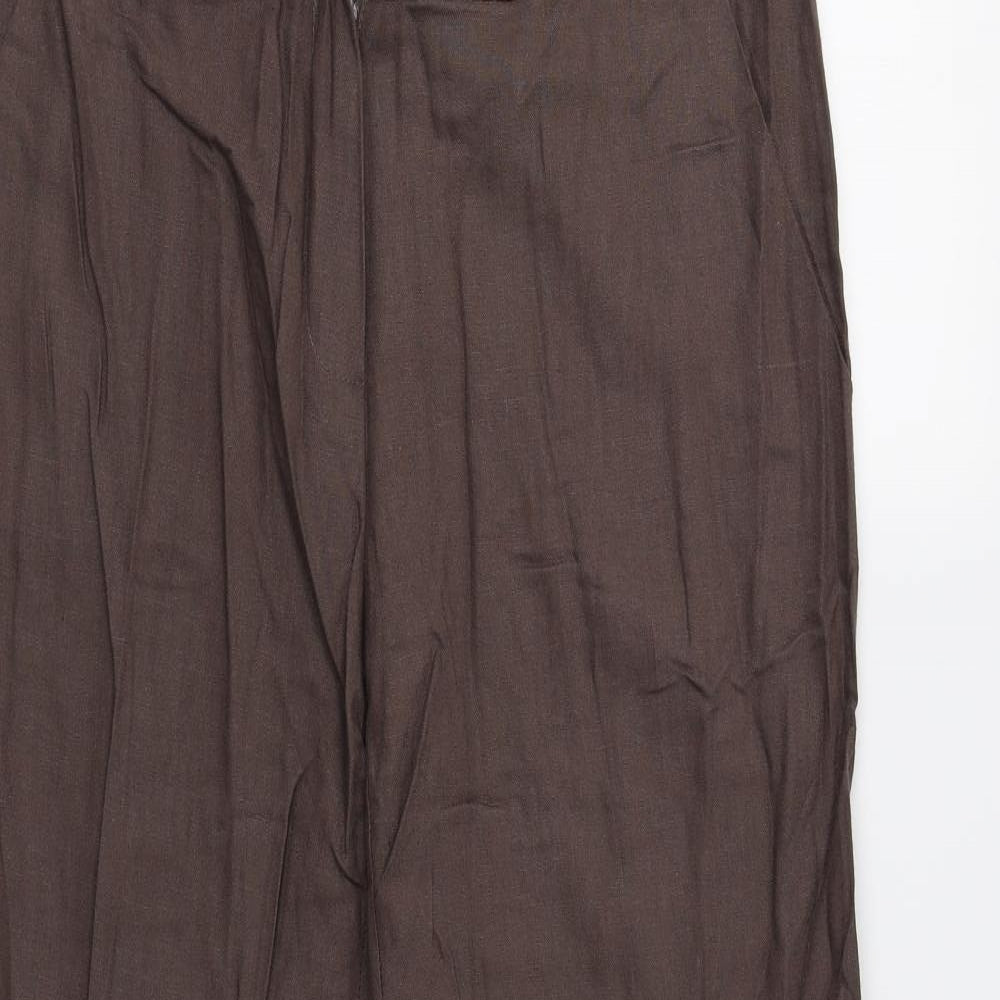M&S Womens Brown   Trousers  Size 12 L29 in