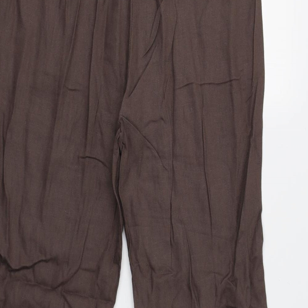 M&S Womens Brown   Trousers  Size 12 L29 in