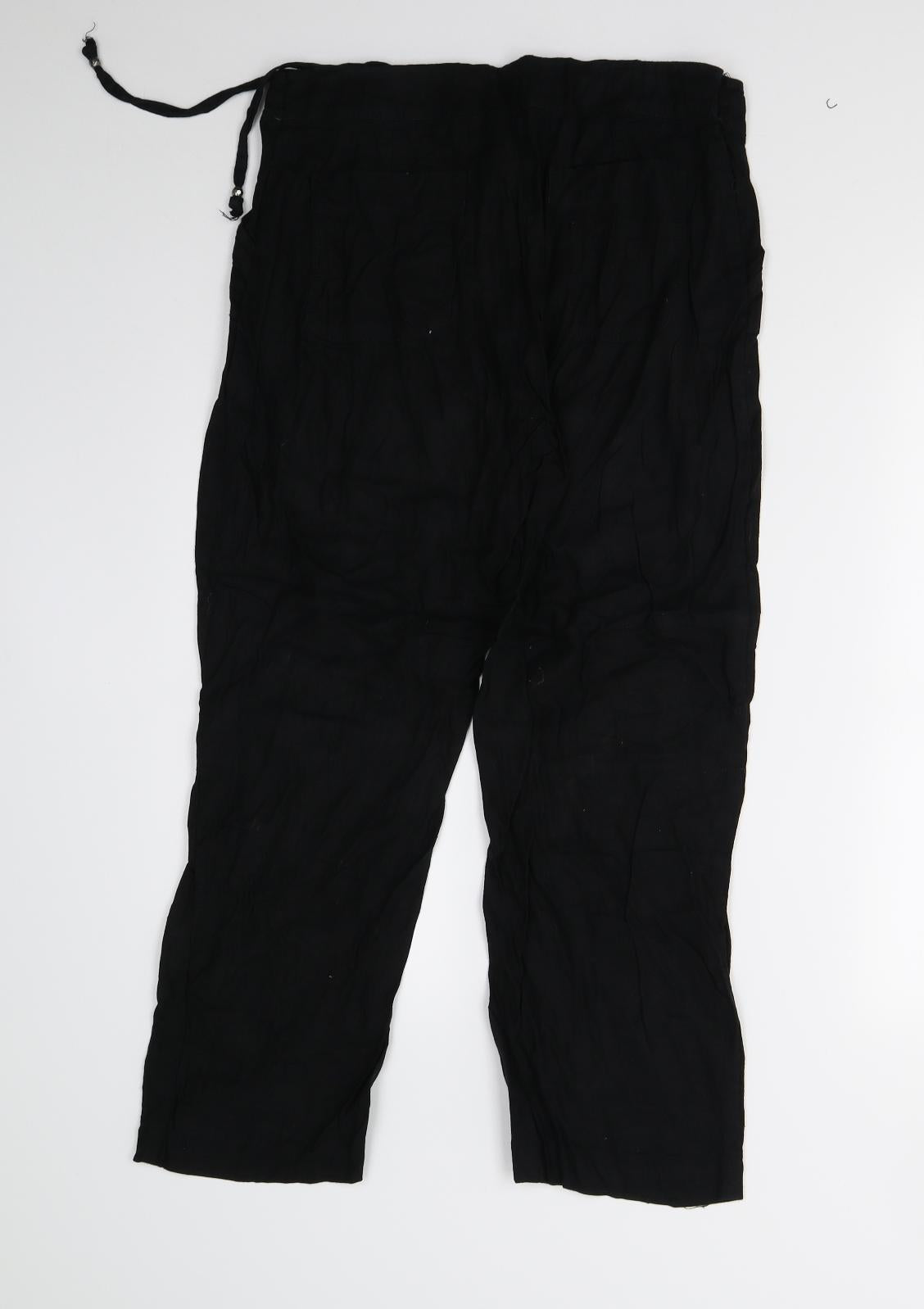 Papaya Womens Black   Trousers  Size 12 L26 in