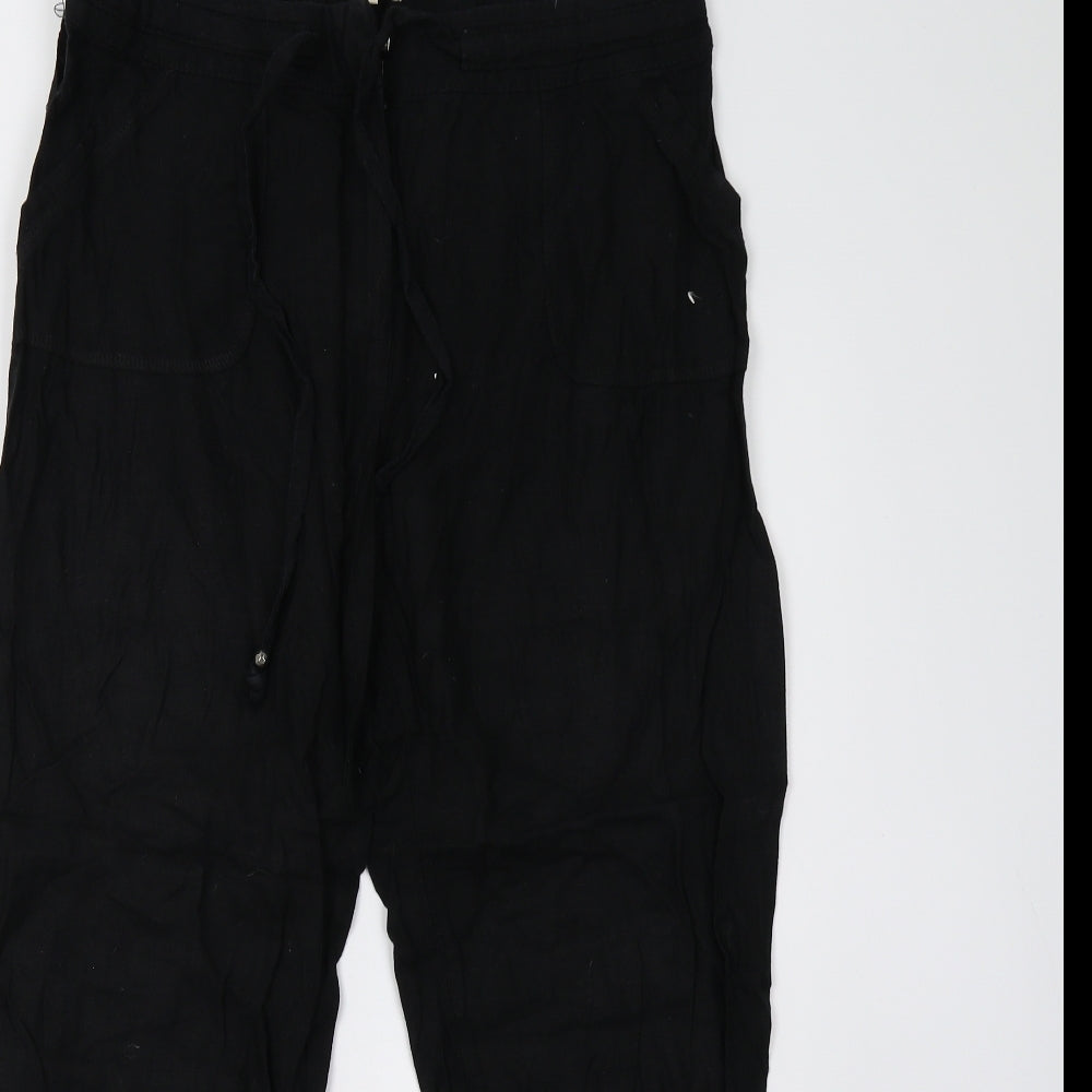 Papaya Womens Black   Trousers  Size 12 L26 in
