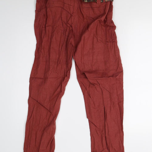 New Look Womens Red   Trousers  Size 14 L27 in