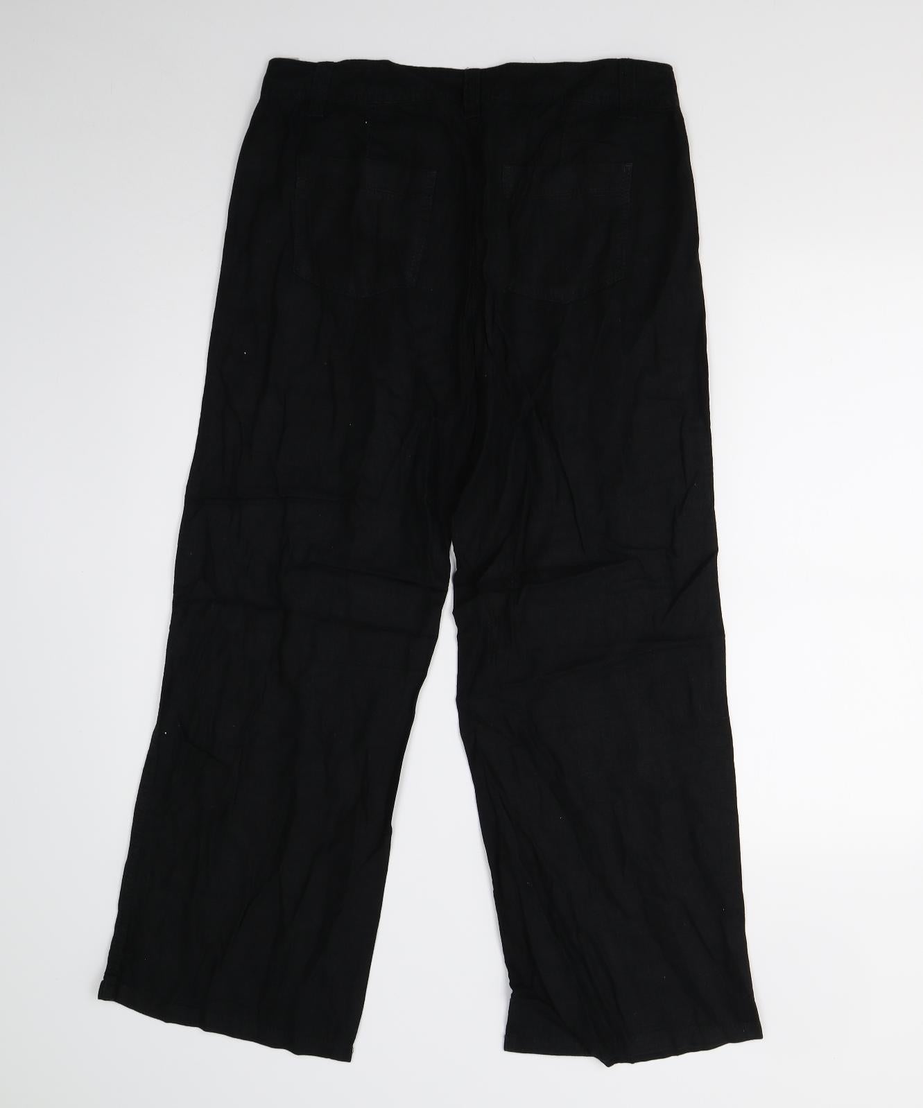 M&S Womens Black   Trousers  Size 12 L27 in - Short