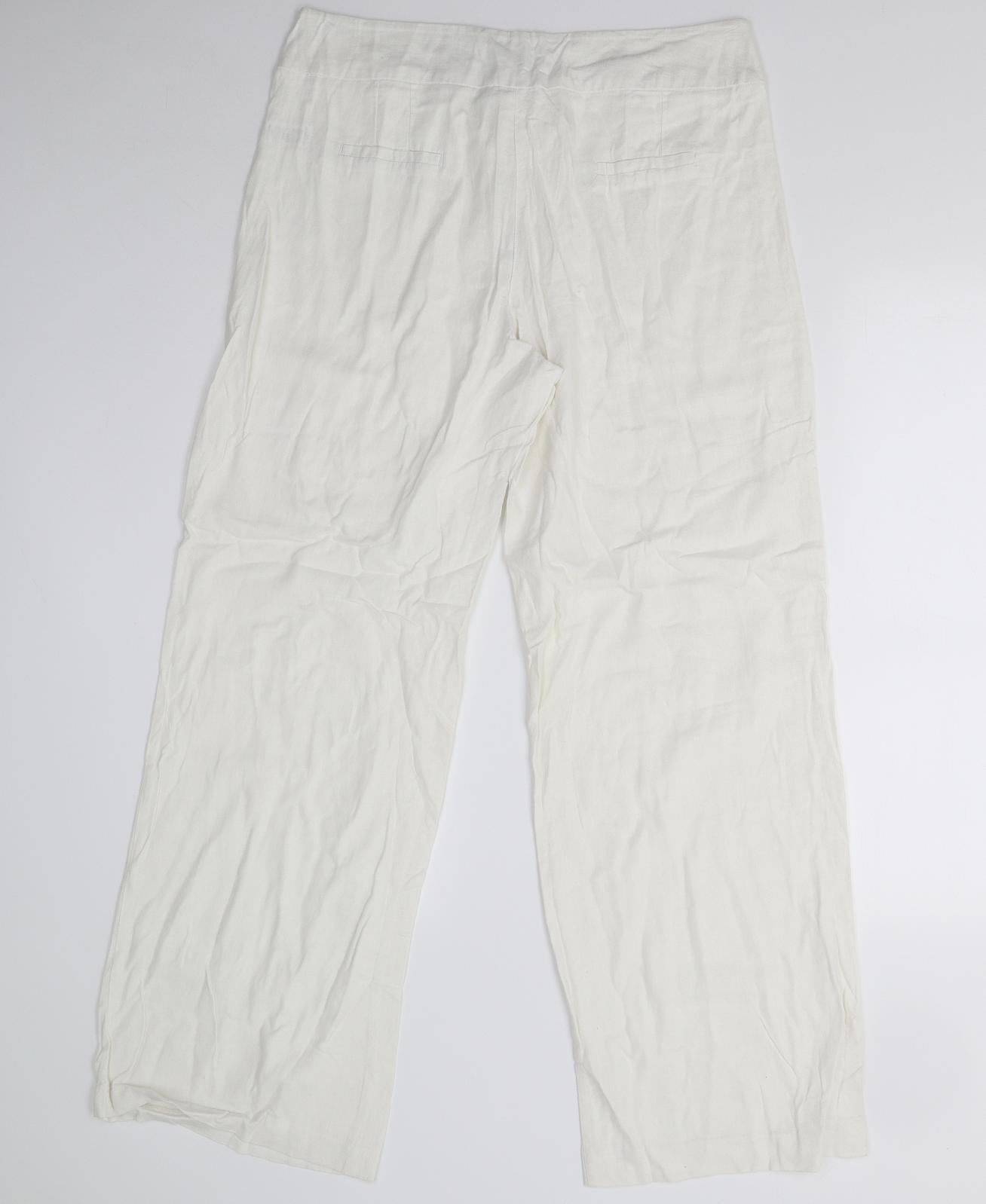George Womens White   Trousers  Size 14 L30 in