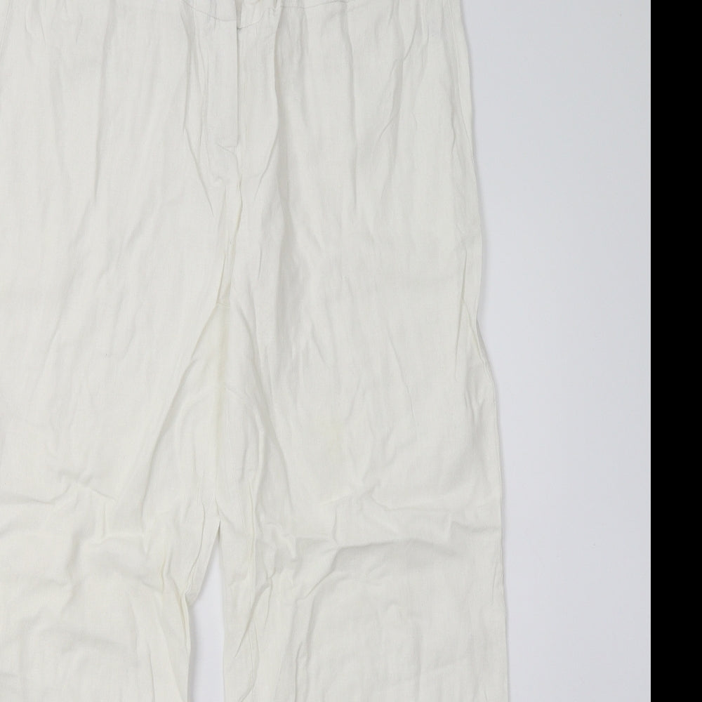 George Womens White   Trousers  Size 14 L30 in