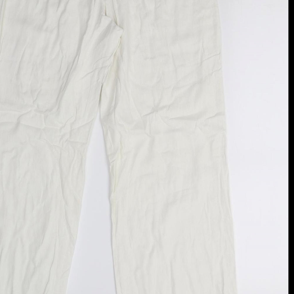 George Womens White   Trousers  Size 14 L30 in