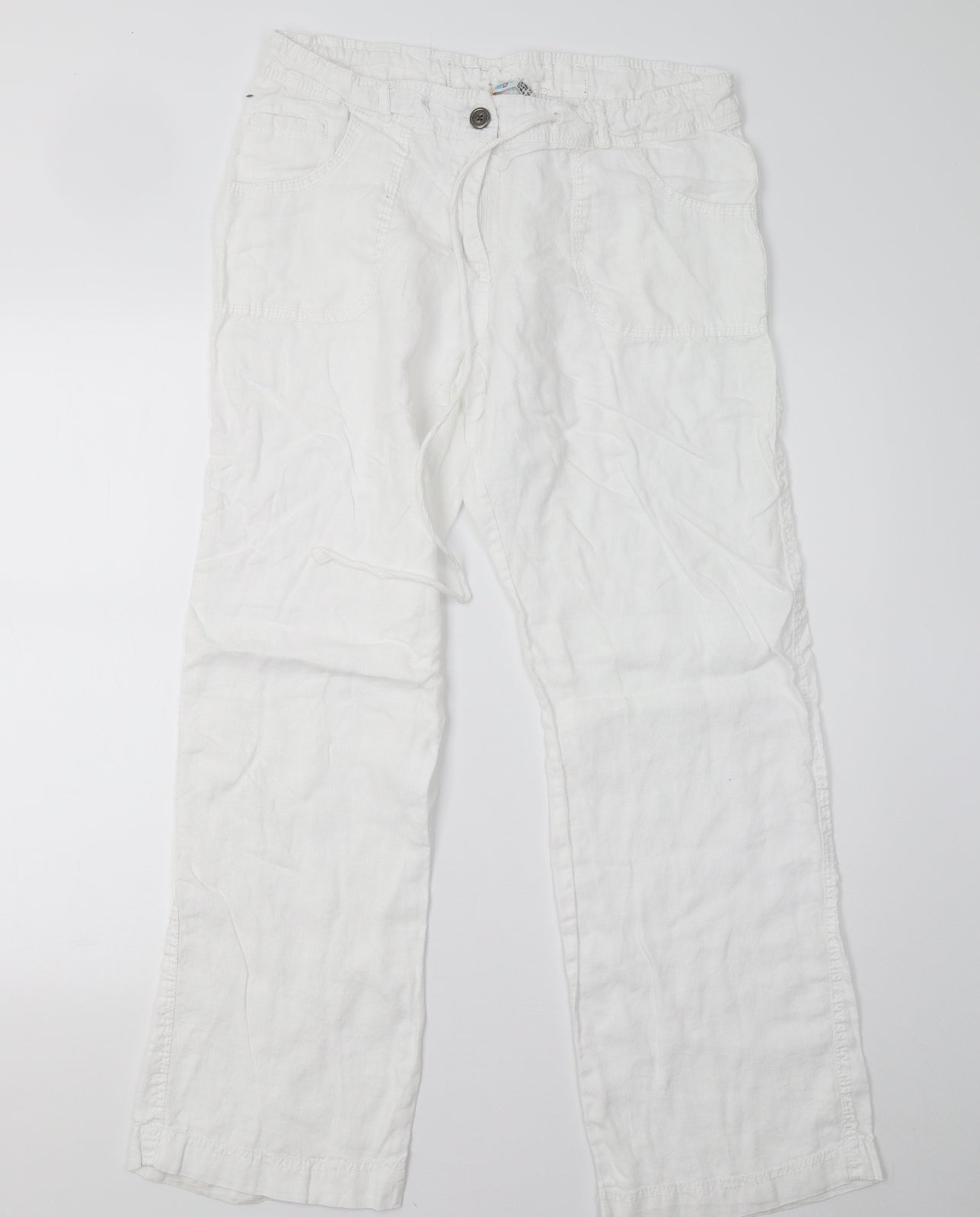 Primark Womens White   Trousers  Size 12 L30 in