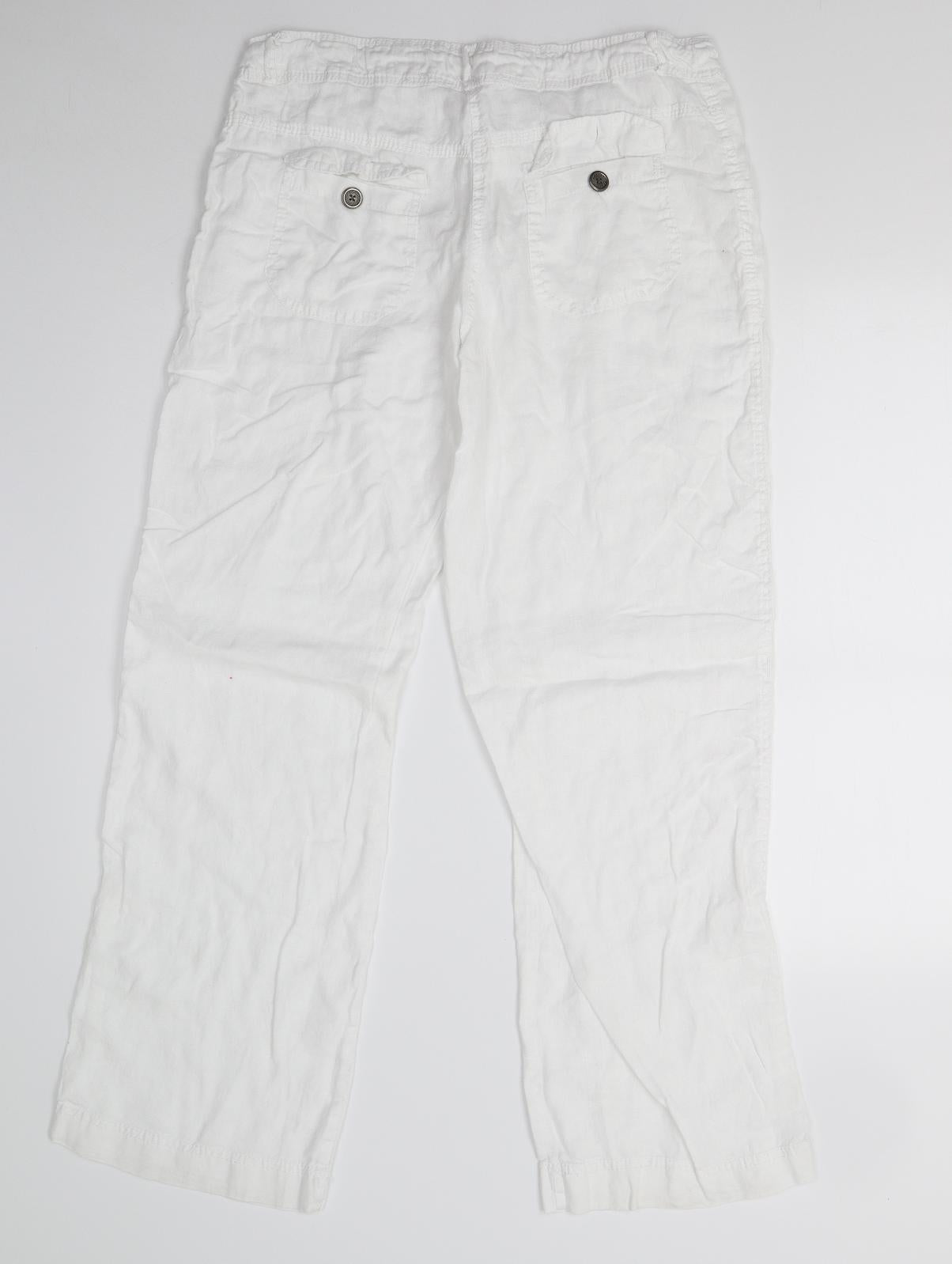 Primark Womens White   Trousers  Size 12 L30 in