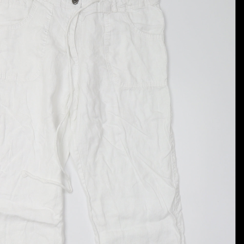 Primark Womens White   Trousers  Size 12 L30 in