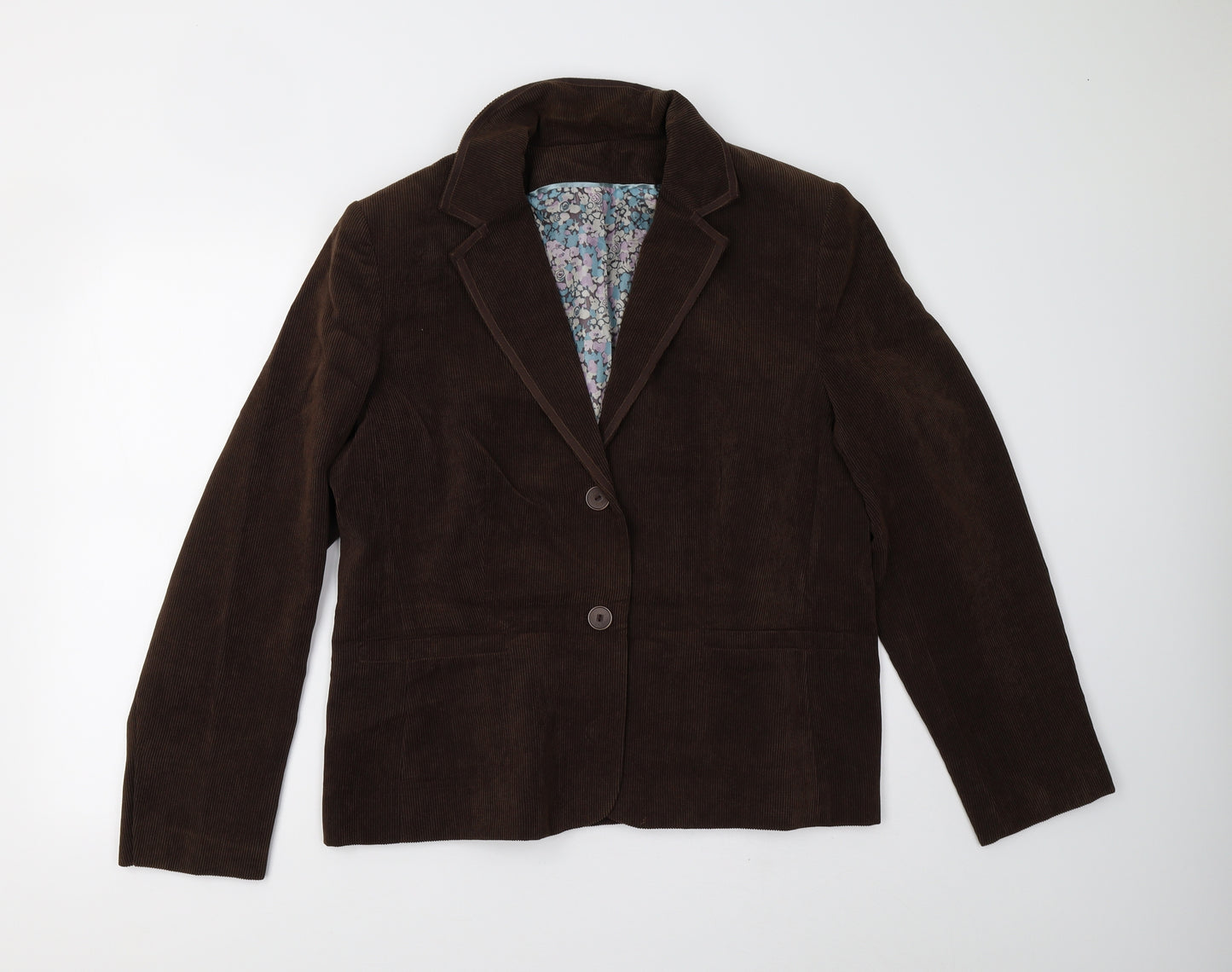 Preworn Womens Brown  Corduroy Jacket Blazer Size L