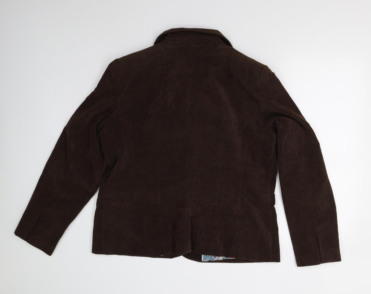 Preworn Womens Brown  Corduroy Jacket Blazer Size L