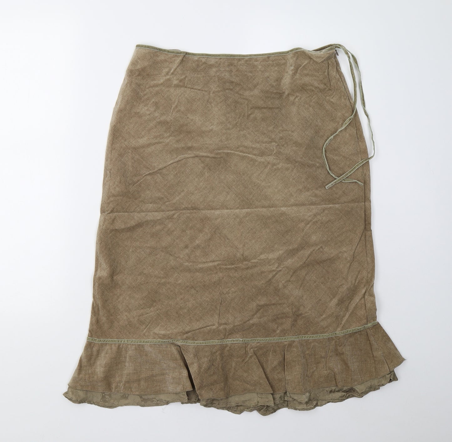 Monsoon Womens Brown  Corduroy Straight & Pencil Skirt Size 12