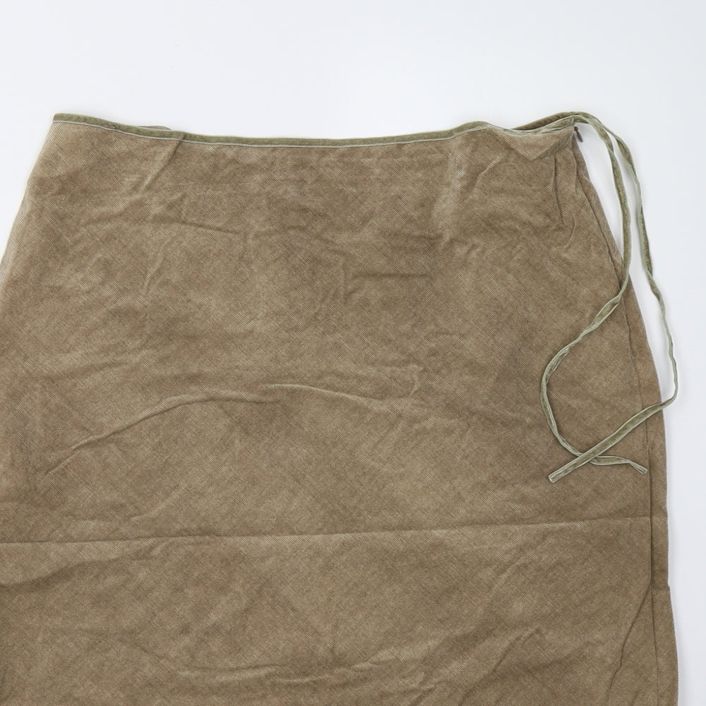 Monsoon Womens Brown  Corduroy Straight & Pencil Skirt Size 12