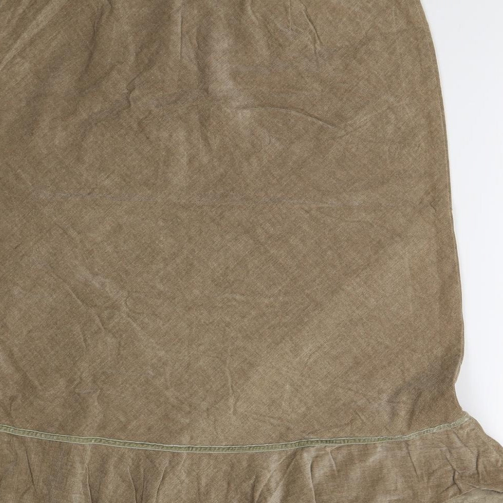 Monsoon Womens Brown  Corduroy Straight & Pencil Skirt Size 12