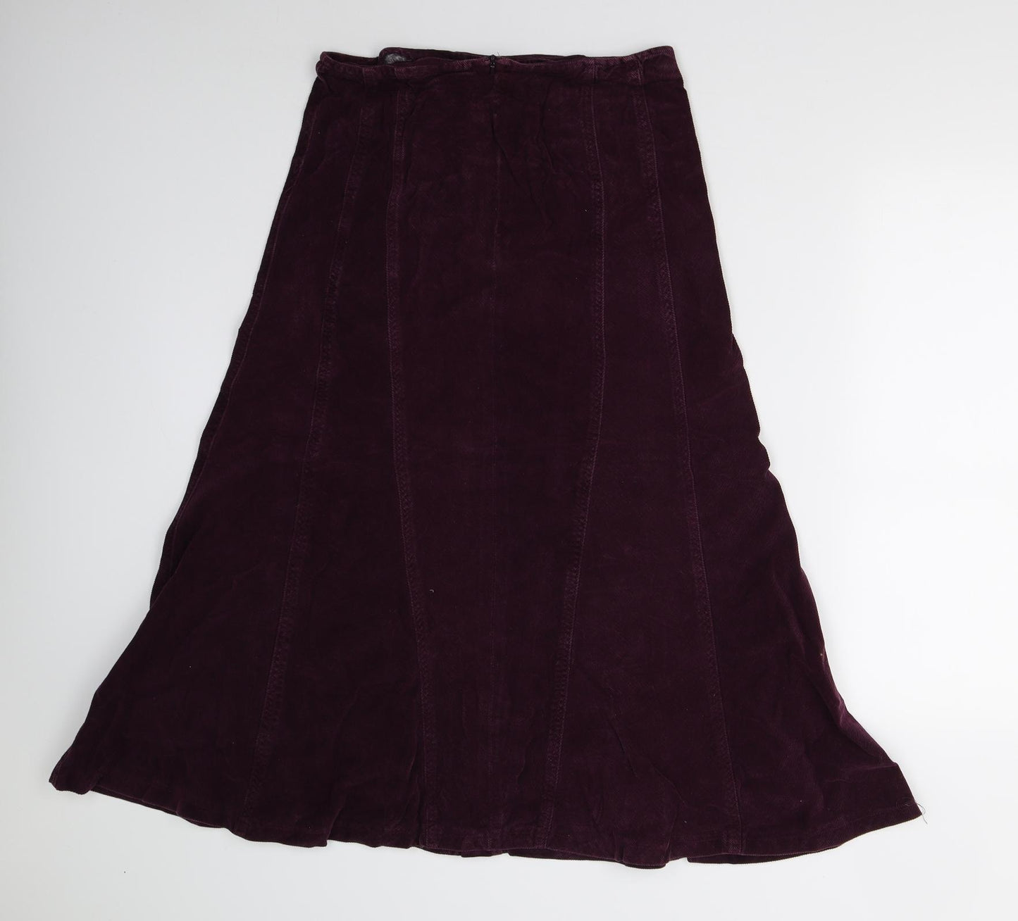 M&Co Womens Purple  Corduroy A-Line Skirt Size 10