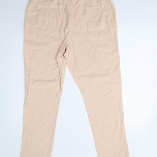 M&S Womens Orange   Trousers  Size 14 L30 in
