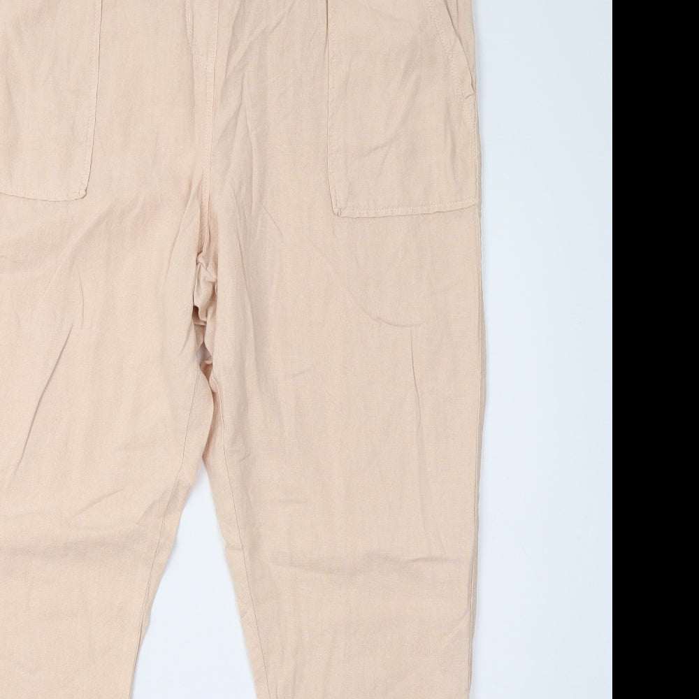 M&S Womens Orange   Trousers  Size 14 L30 in