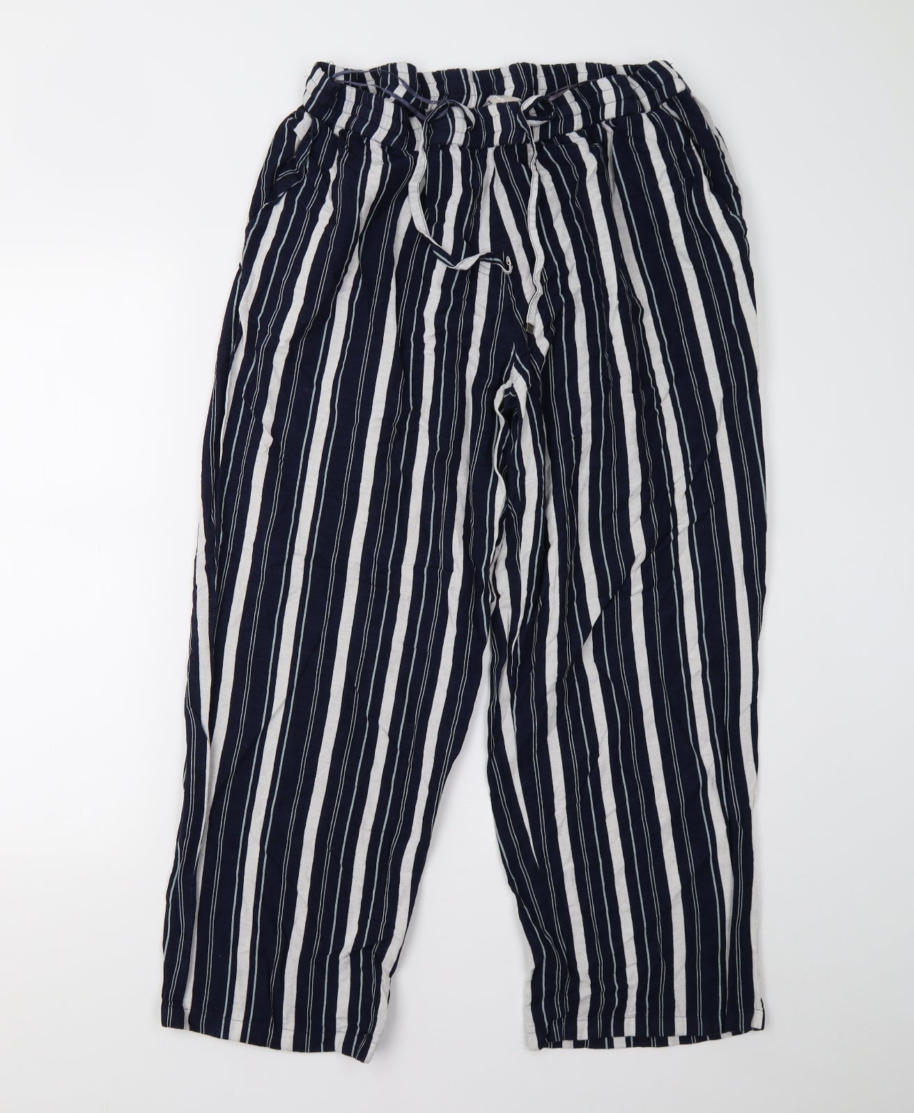 Anthology Womens Blue Striped  Trousers  Size 18 L29 in