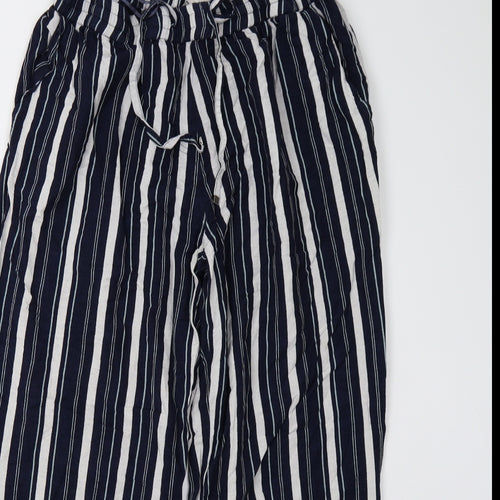 Anthology Womens Blue Striped  Trousers  Size 18 L29 in
