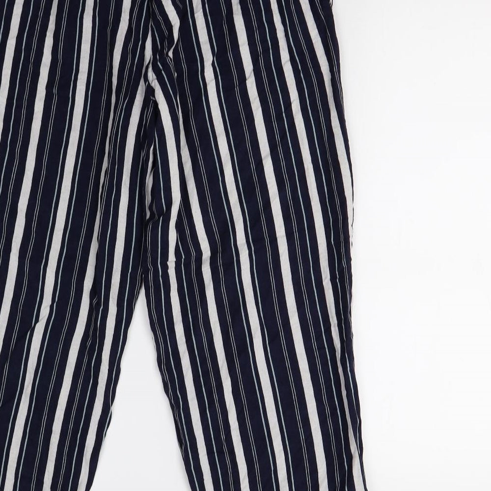 Anthology Womens Blue Striped  Trousers  Size 18 L29 in