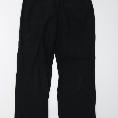 M&S Womens Black   Trousers  Size 8 L27 in