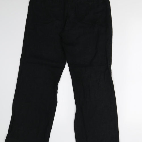 M&S Womens Black   Trousers  Size 8 L27 in
